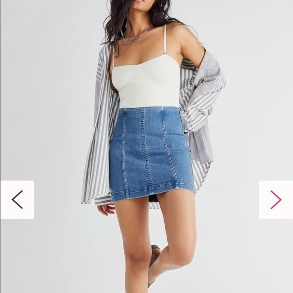 Modern Femme Denim Skirt from Free People